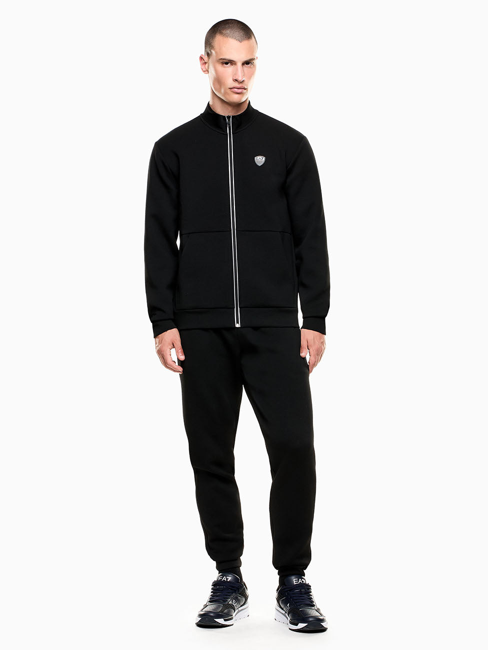 EA7 Black Premium Shield Logo Tracksuit