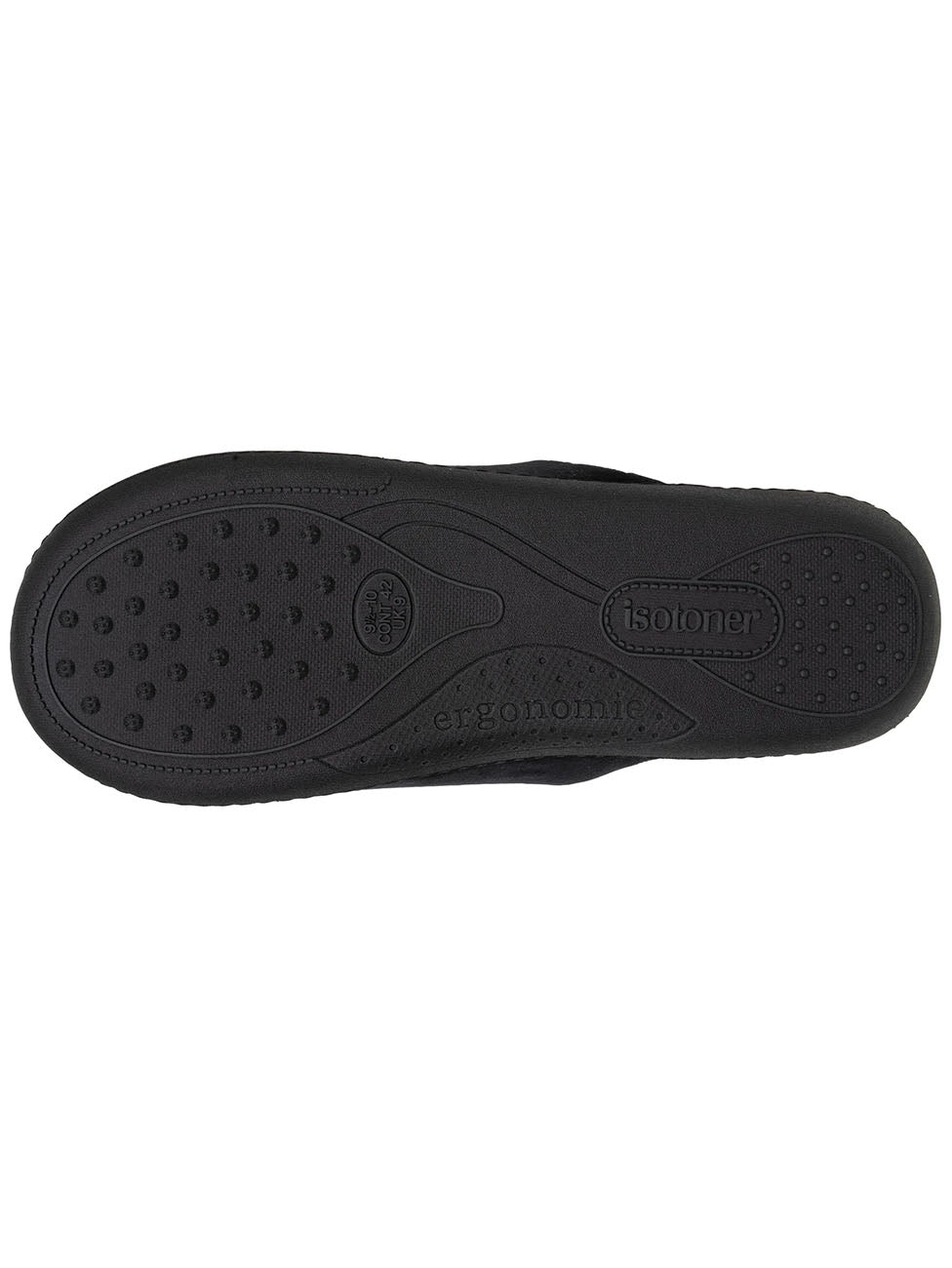 Isotoner Men's Black Printed Slippers