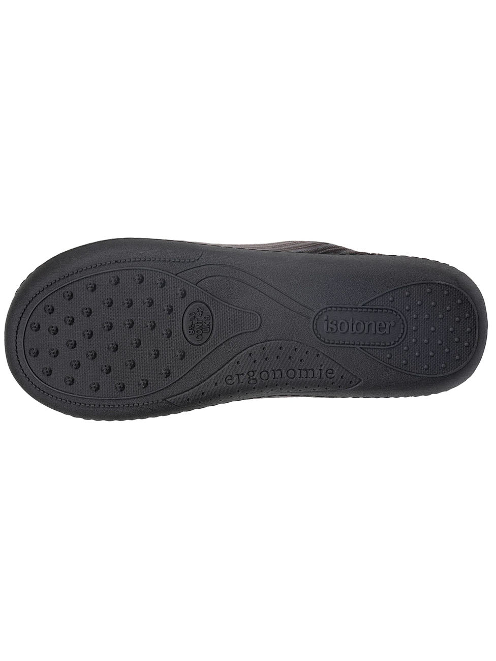 Isotoner Grey/Blue Men's Striped Slippers