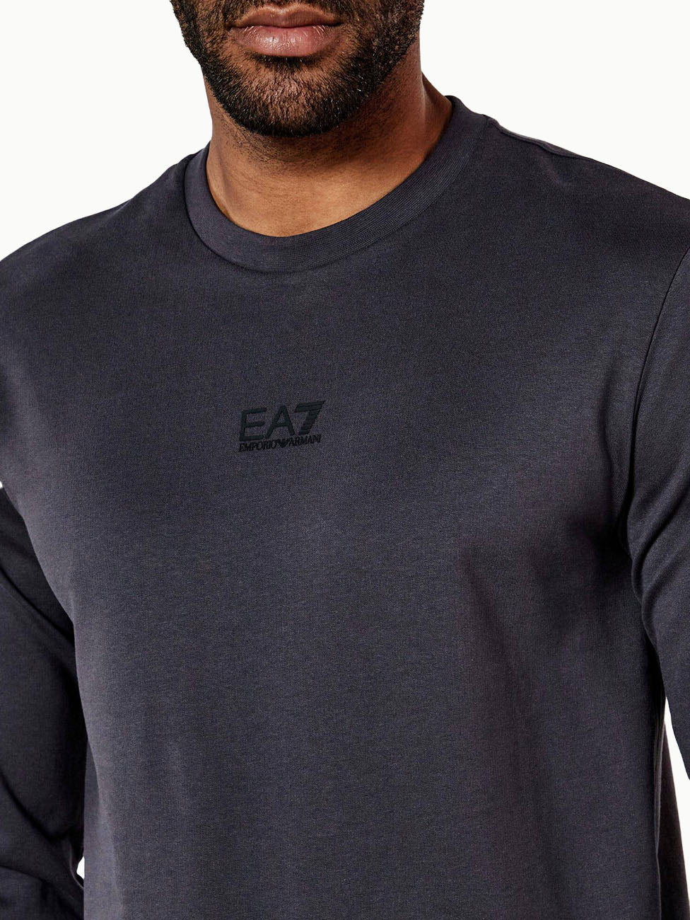 EA7 Grey Core Identity Crew-neck Sweatshirt