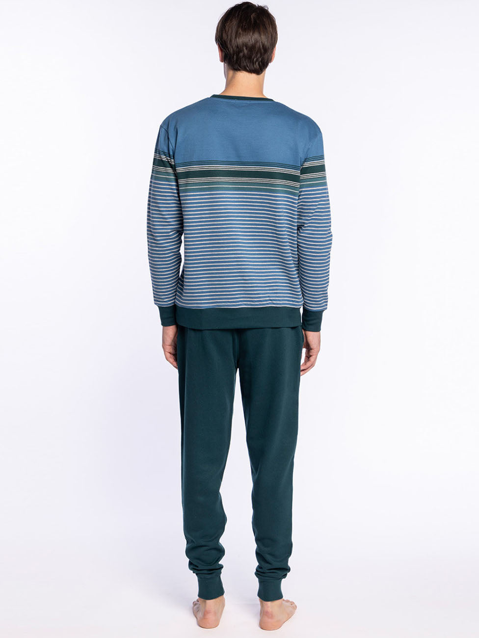 Punto Blanco Versatility Long Striped Fleece Pyjama