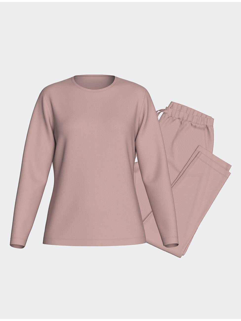 Impetus Women's Pink Lyocell Long-sleeved Pyjama