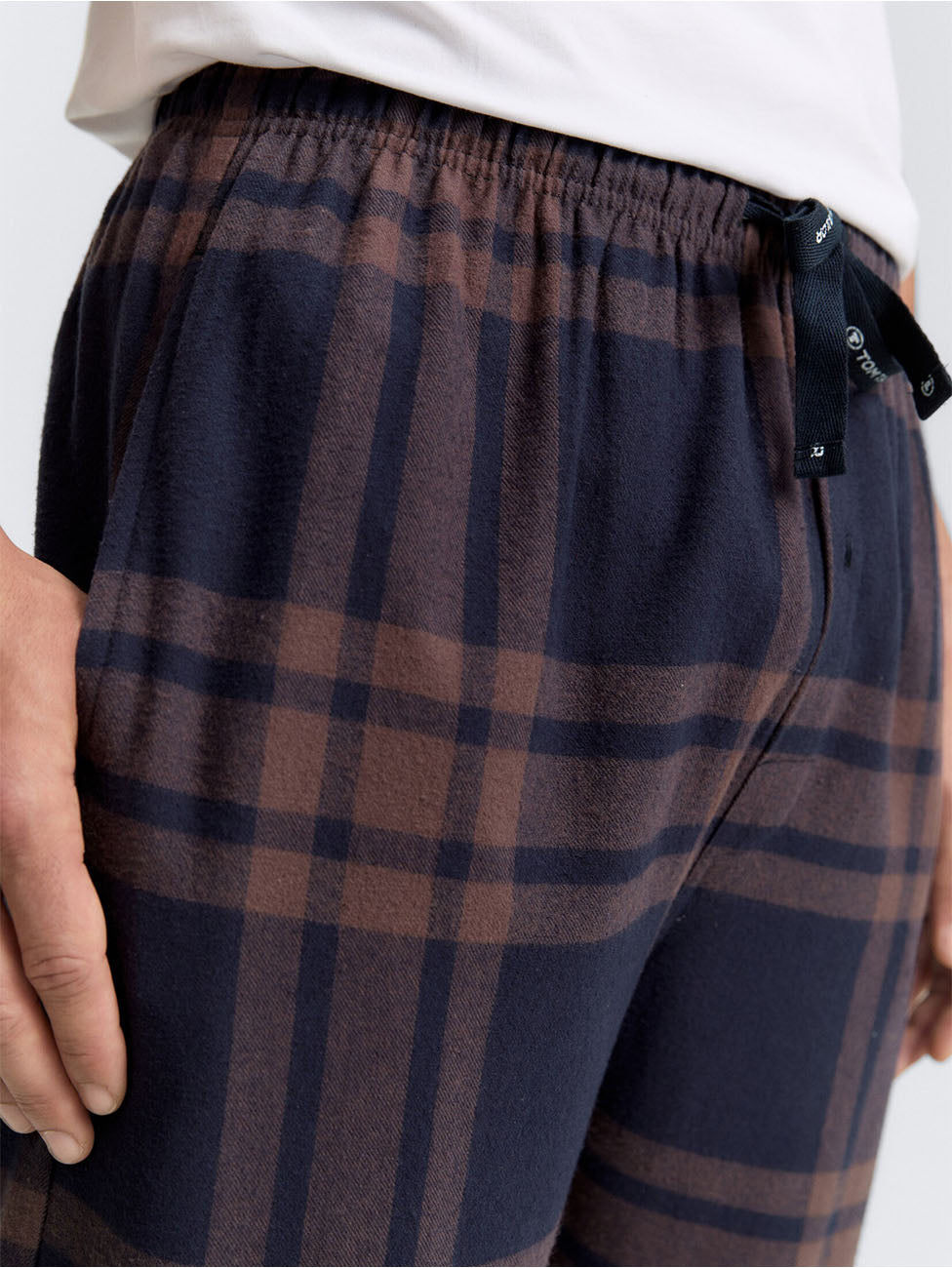 Tom Tailor Dark Brown Checkered Pants