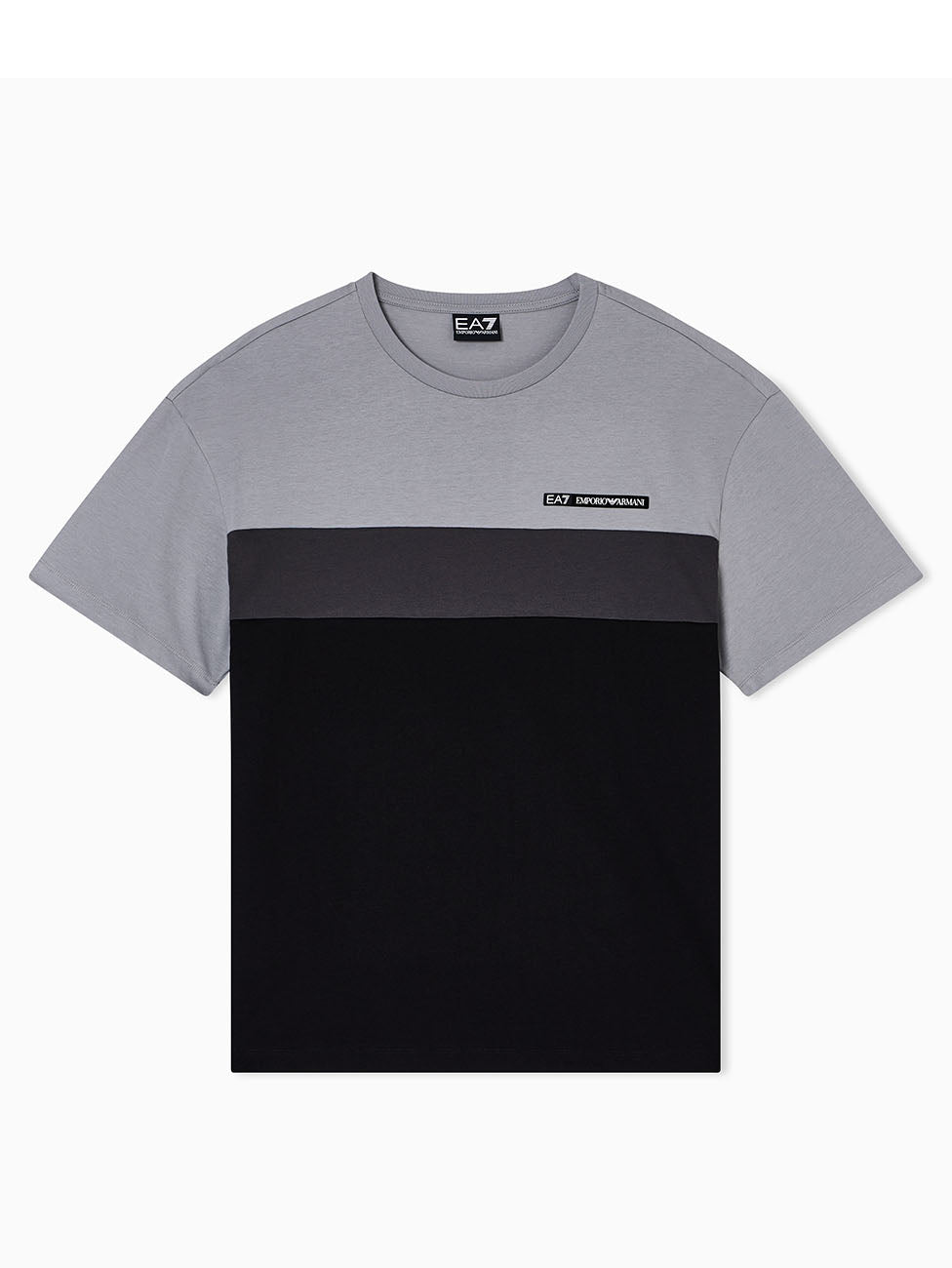 EA7 Color Block Crew-neck T-shirt