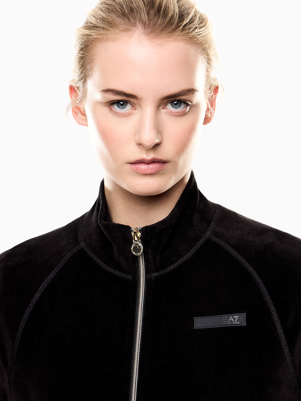 EA7 Athletic Velour Zip-up Women's Sweatshirt