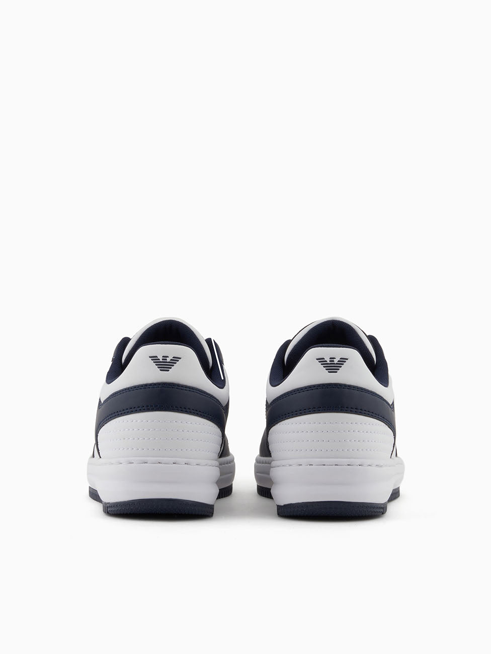 EA7 Navy & White Unisex Low-Top Sneakers
