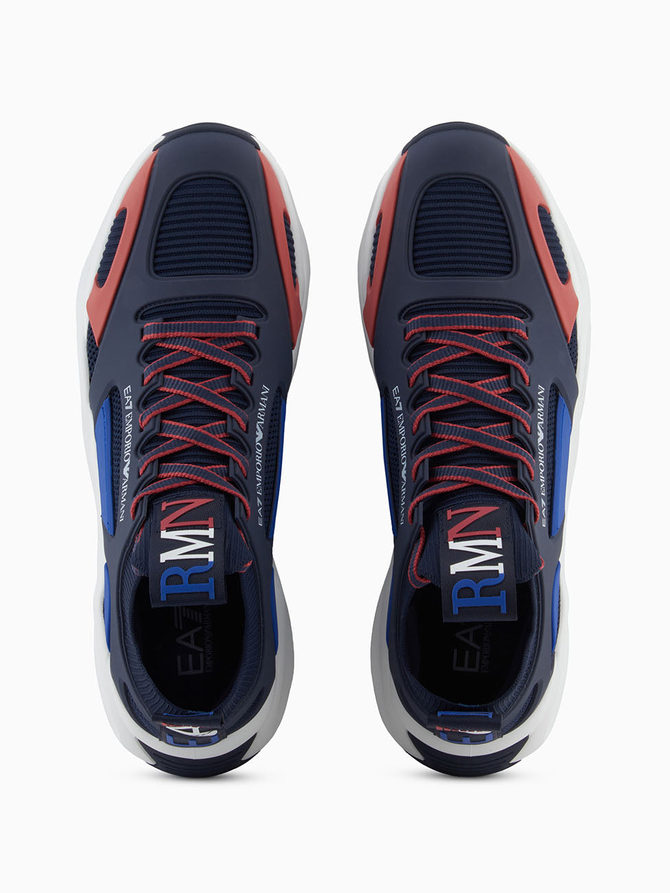 EA7 Navy & White Infinity Cage Sneakers