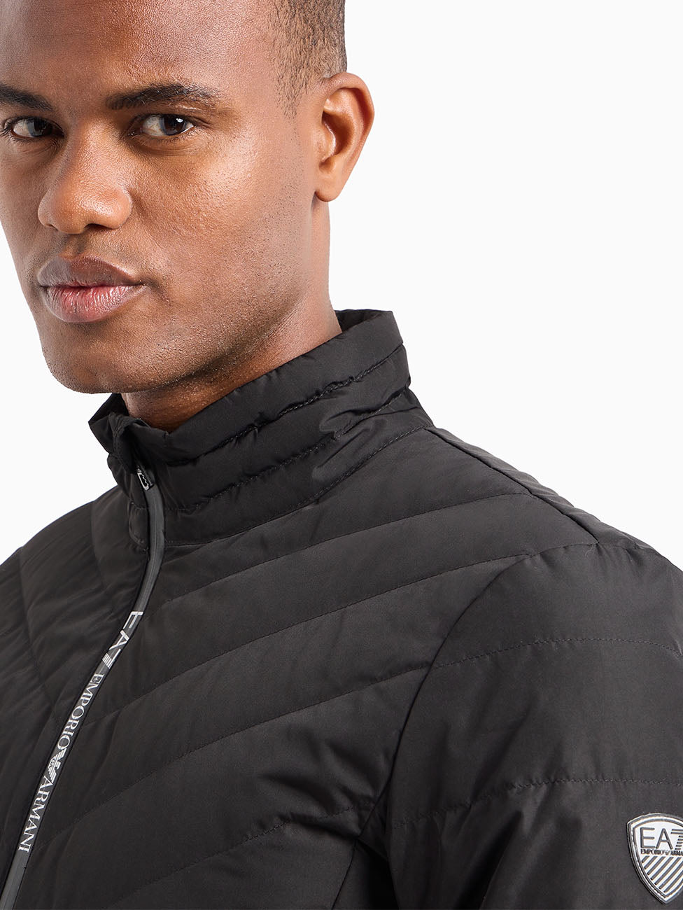 EA7 Black Premium Shield Men's Down Jacket