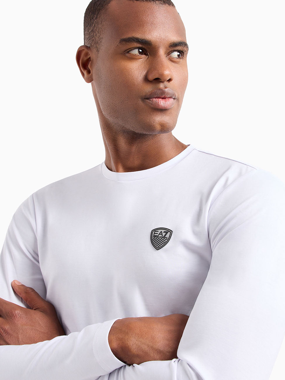 EA7 White Long-Sleeved T-shirt