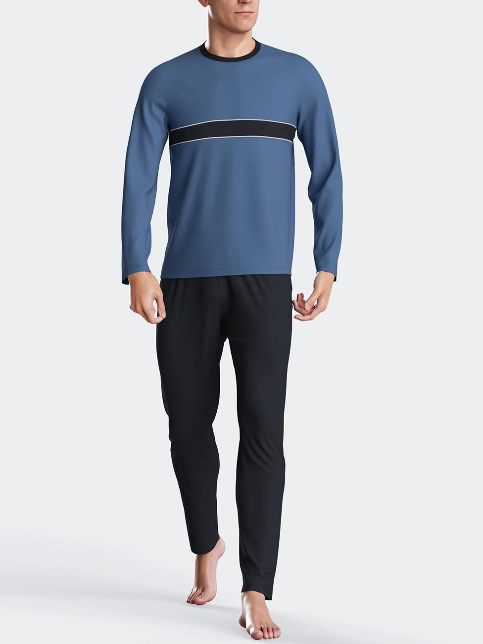 Impetus Blue Cotton Men's Pyjama