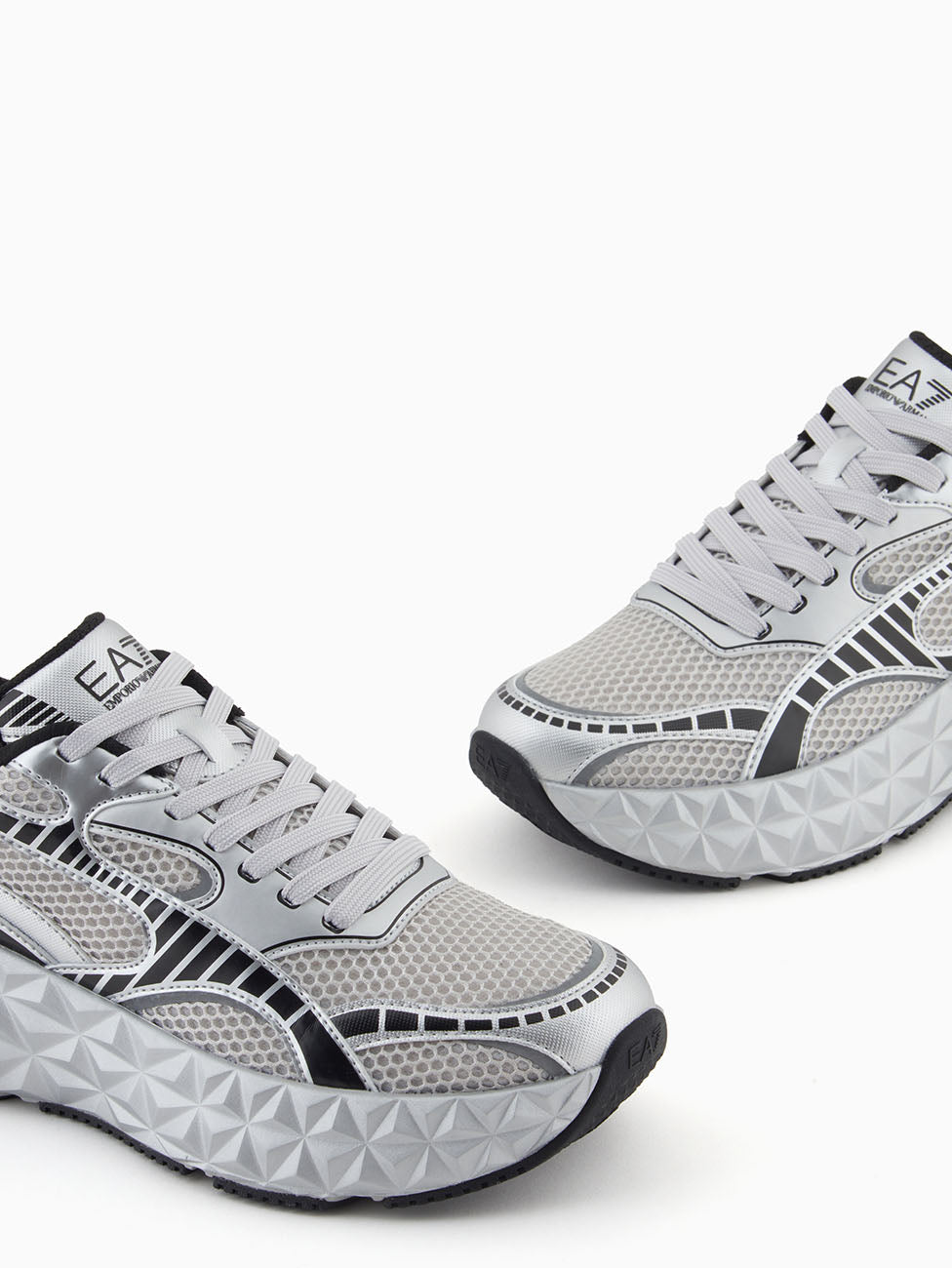 EA7 Silver Ultimate C2 Kombat Tech Sneakers