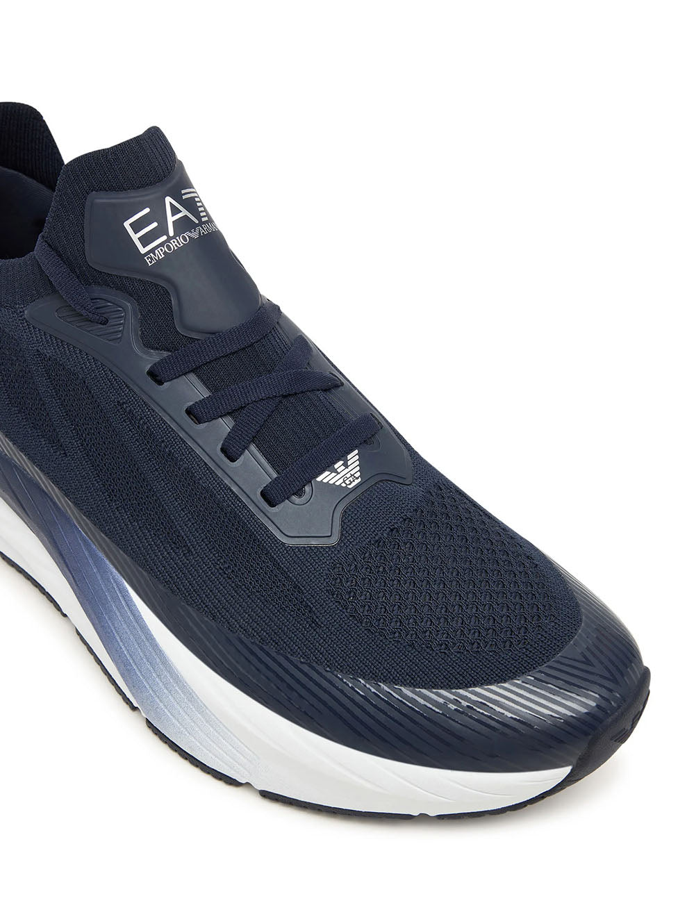 EA7 Navy & Silver Crusher Sonic Knit Sneakers