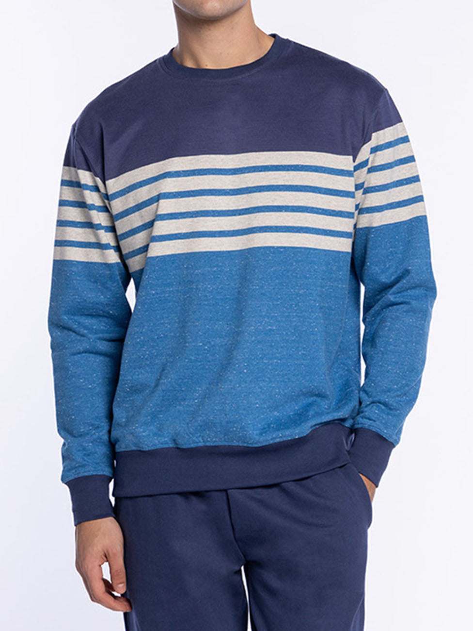 Punto Blanco Refinement Striped Long Fleece Pyjama