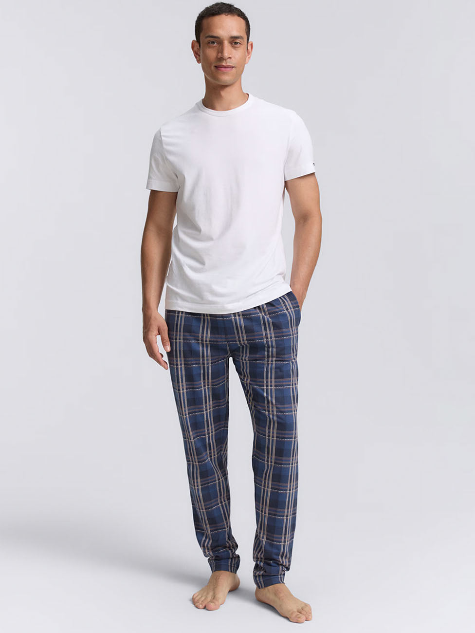 Tom Tailor Blue Checkered Pants