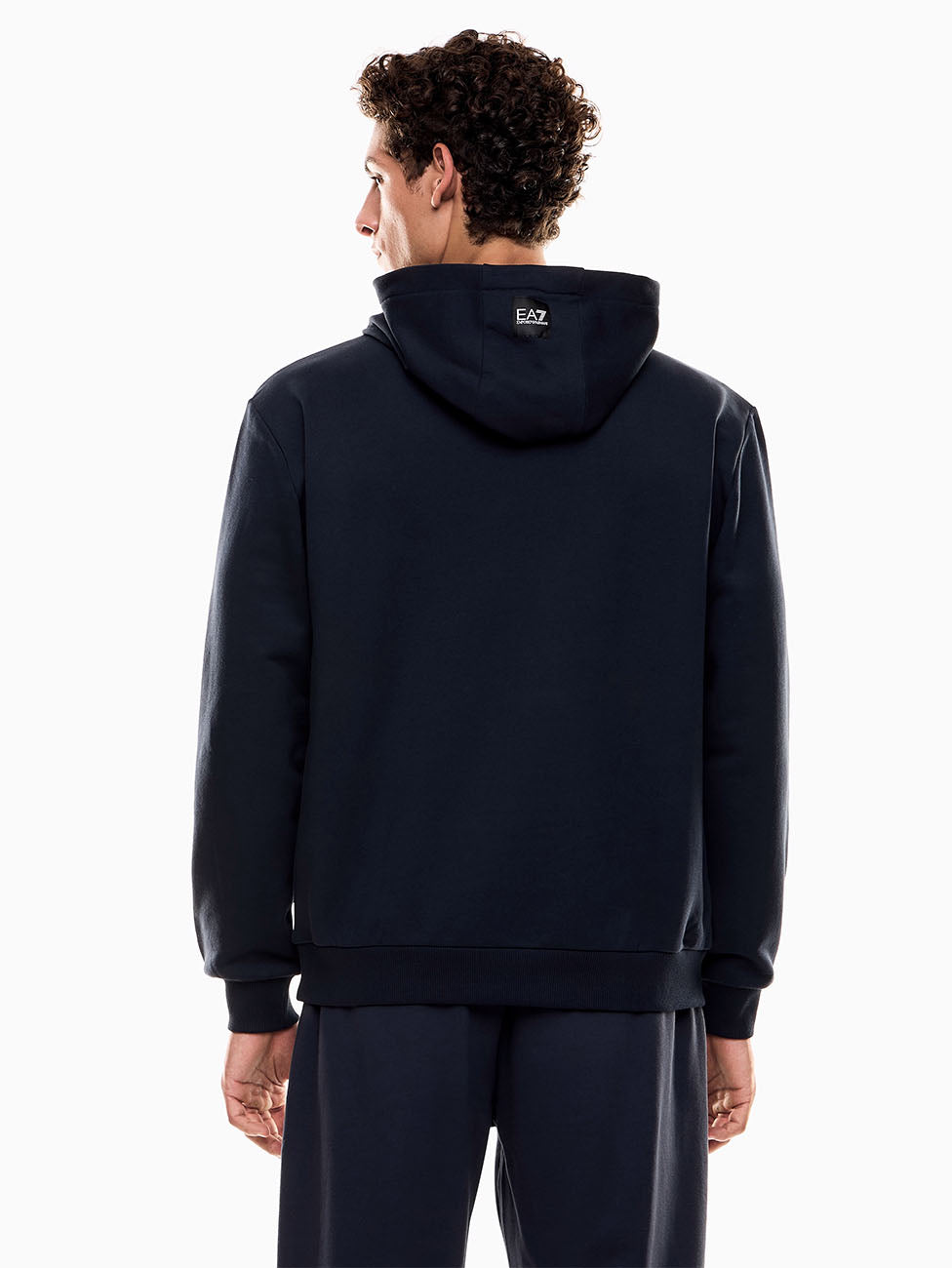 EA7 Logo Series French Terry Hooded Sweatshirt