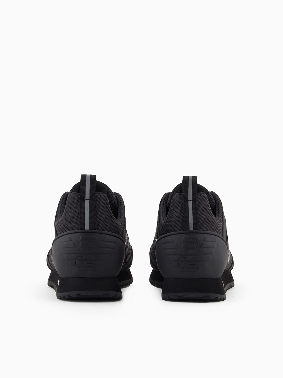 EA7 Triple Black & Silver Carbon Mesh Unisex Sneakers