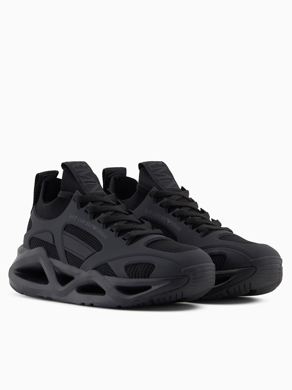 EA7 Triple Black Infinity Cage Sneakers