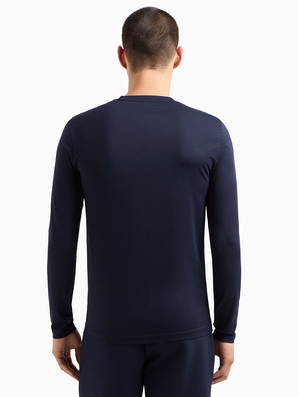 EA7 Navy Long-Sleeved T-shirt