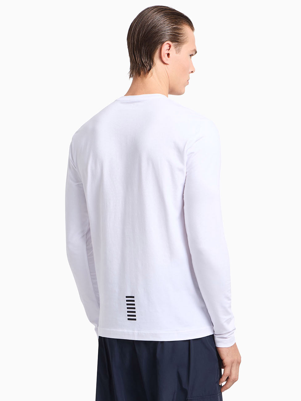 EA7 White Core Identity Long-sleeved T-shirt