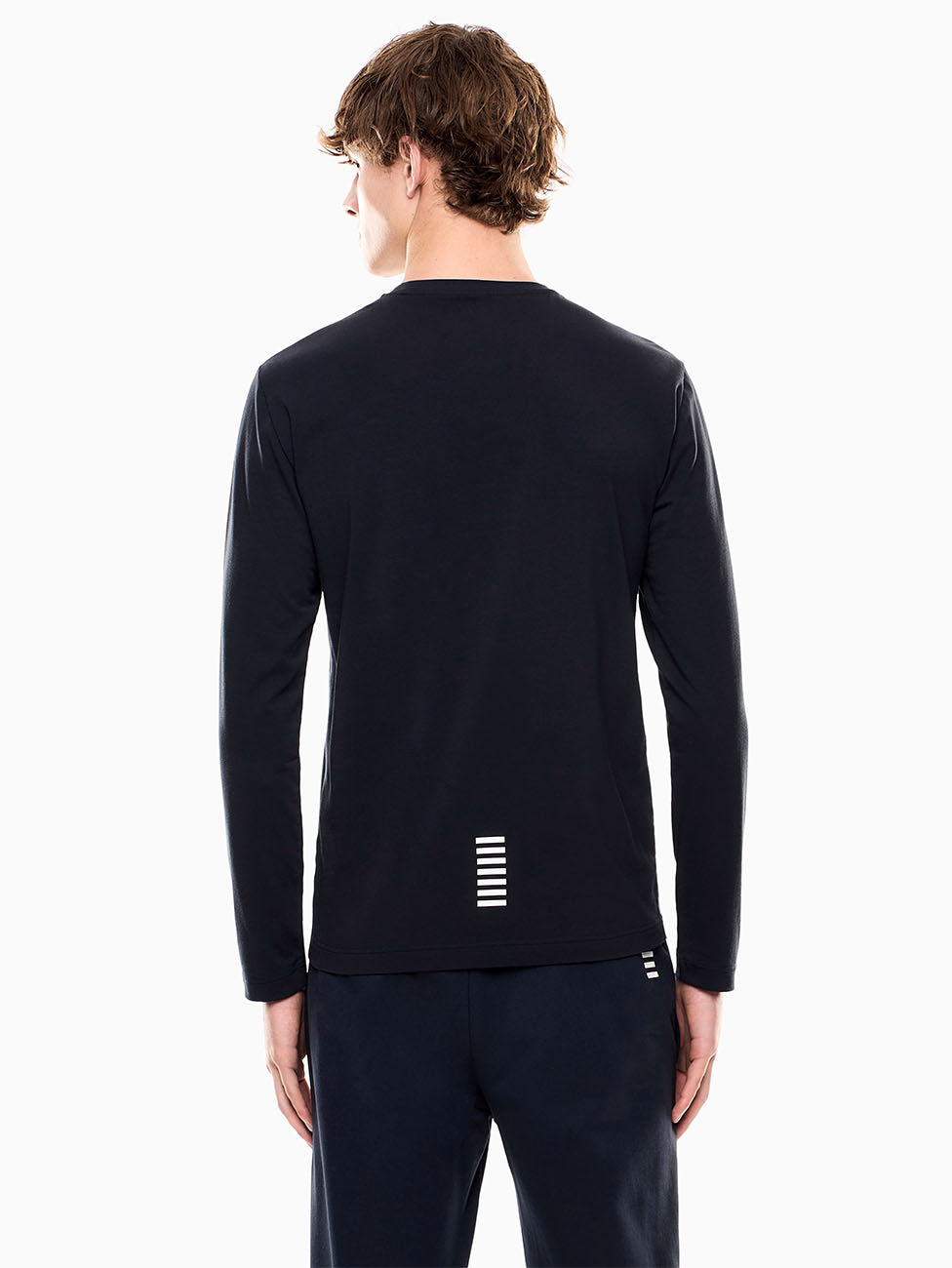 EA7 Navy Core Identity Long-sleeved T-shirt