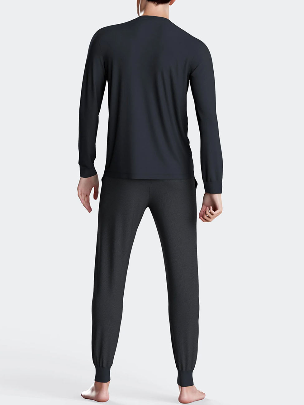 Impetus Thermal Cotton Navy Cuffed Men's Pyjama