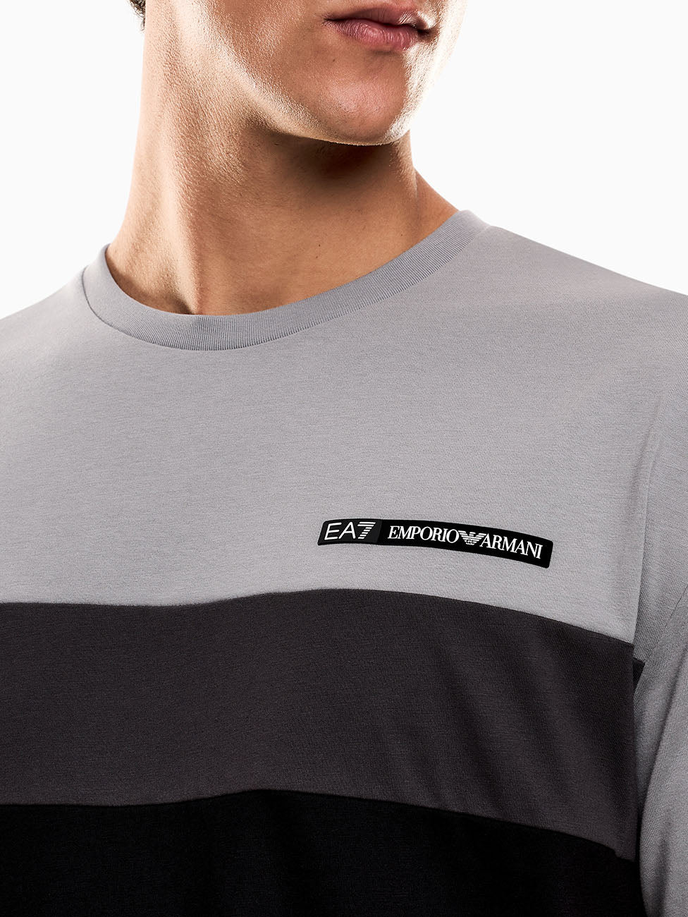 EA7 Color Block Crew-neck T-shirt