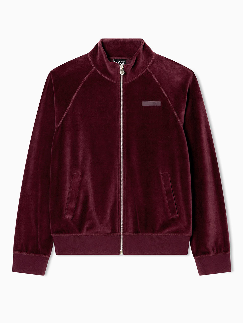 EA7 Athletic Velour Zip-up Women's Sweatshirt