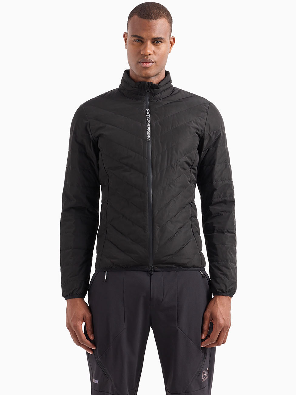 EA7 Black Premium Shield Men's Down Jacket