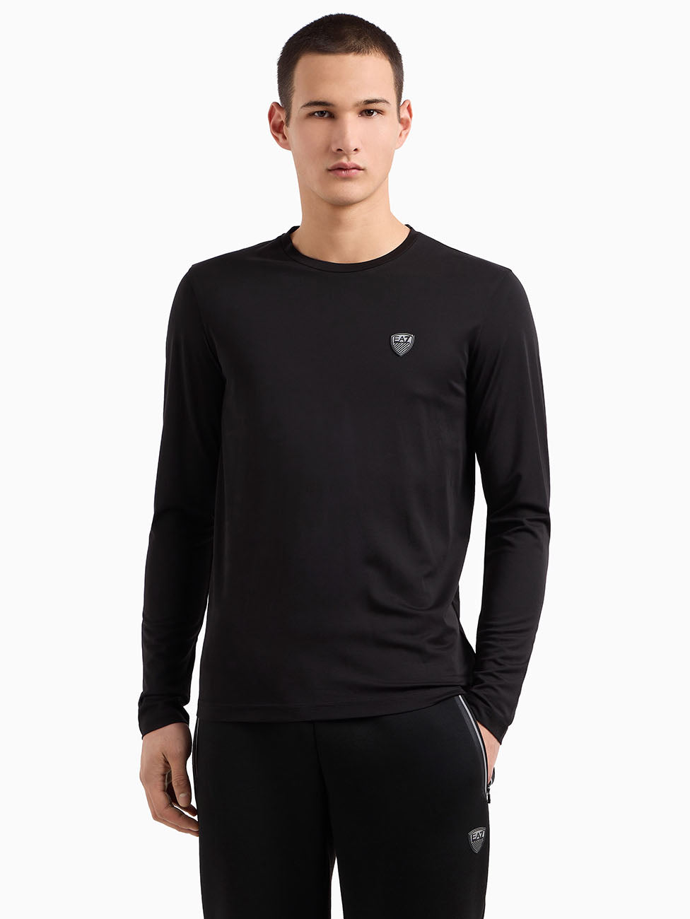 EA7 Black Long-Sleeved T-shirt