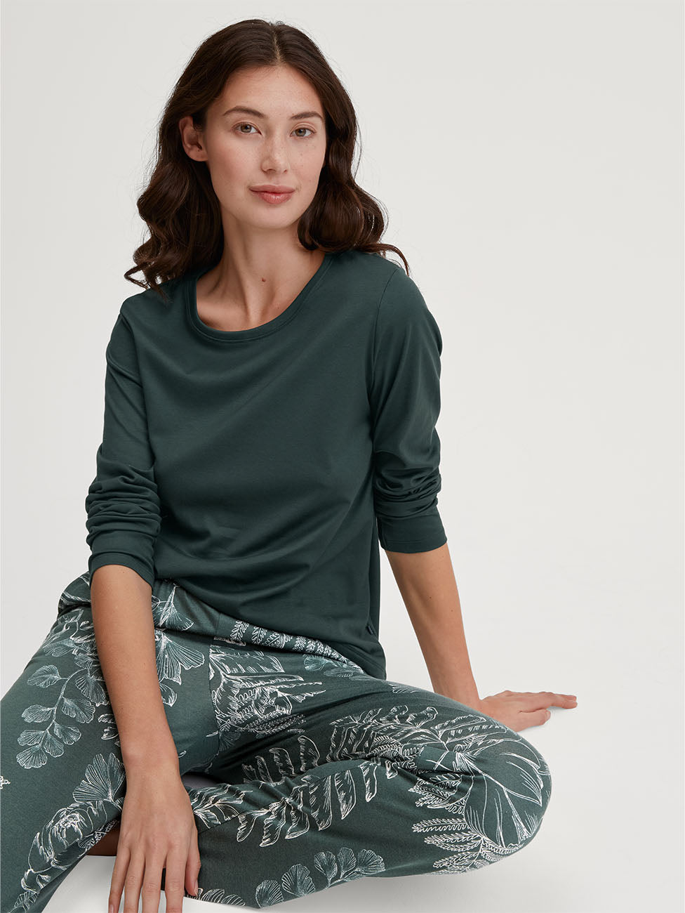 Calida Favourites Botanic Women's Green Pyjama