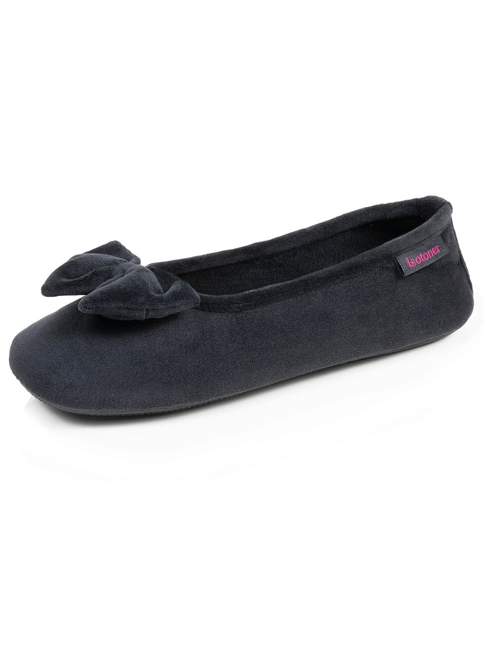 Isotoner Black Red Checkered Women's Ballerina