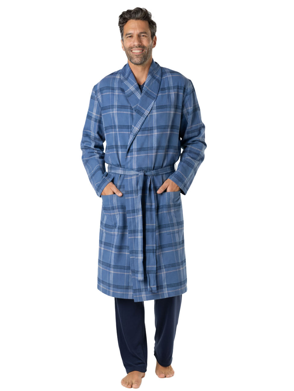 Eminence Men's Flannel Dressing Robe