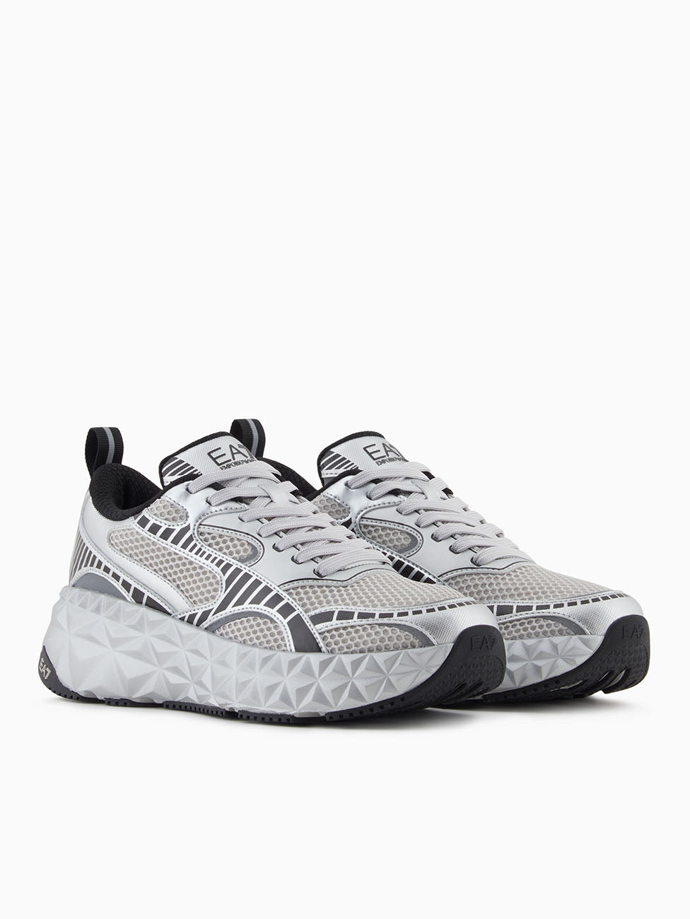EA7 Silver Ultimate C2 Kombat Tech Sneakers