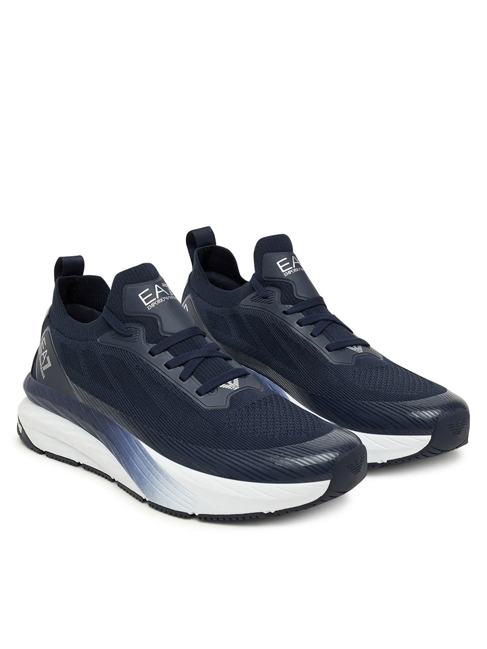 EA7 Navy & Silver Crusher Sonic Knit Sneakers