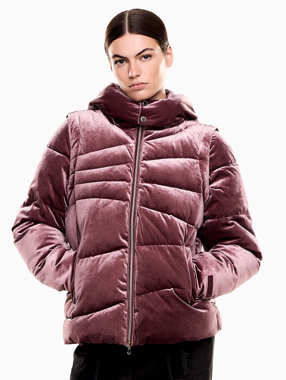 EA7 Athletic Velour Women's Padded Jacket