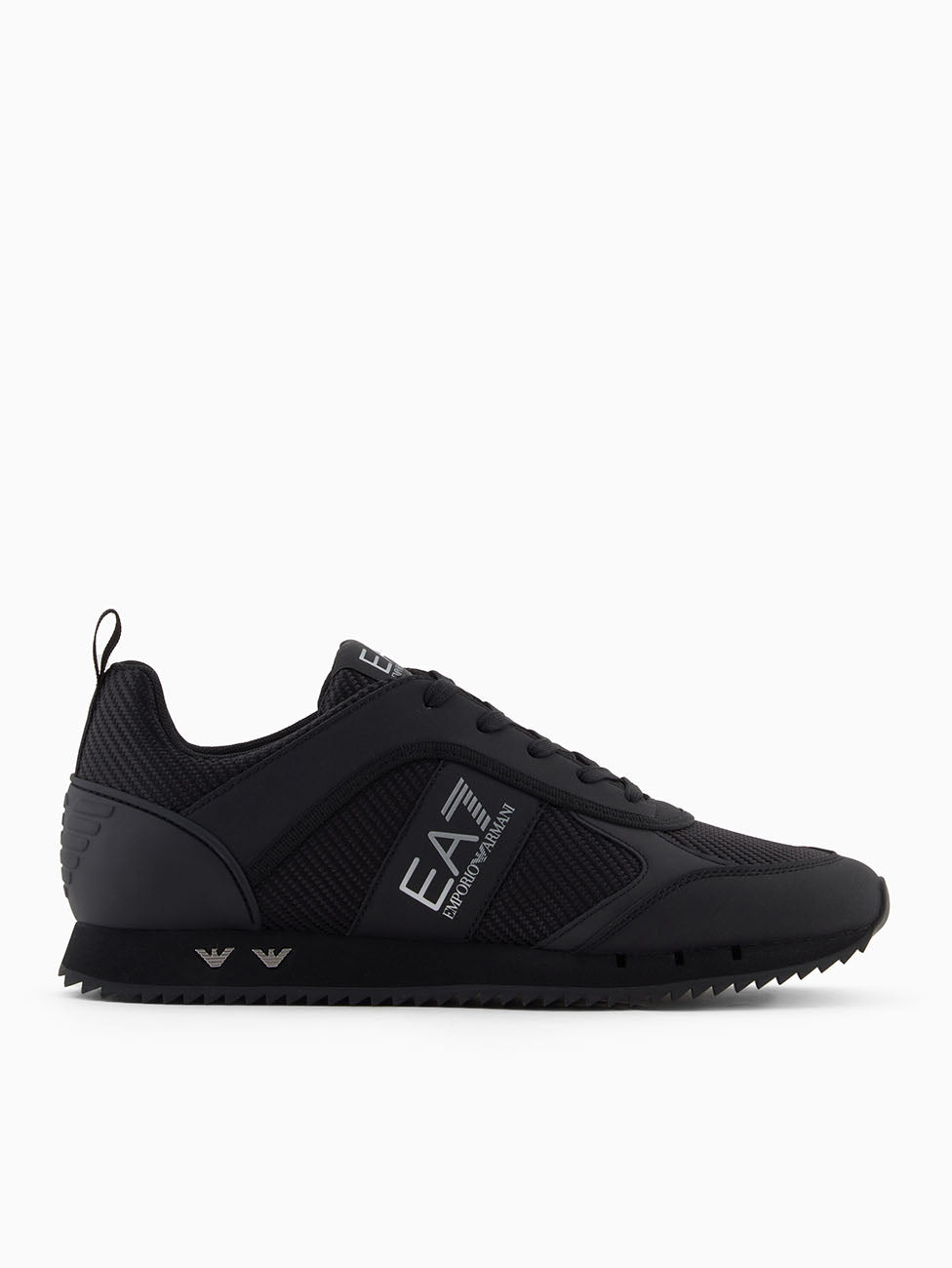 EA7 Triple Black & Silver Carbon Mesh Unisex Sneakers