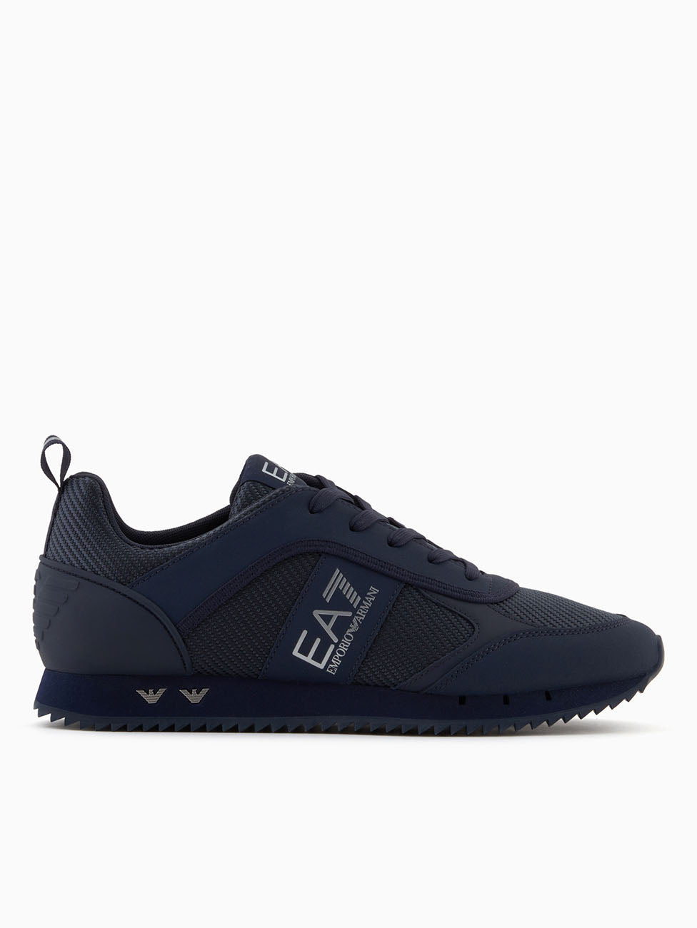 EA7 Navy & Silver Carbon Mesh Unisex Sneakers