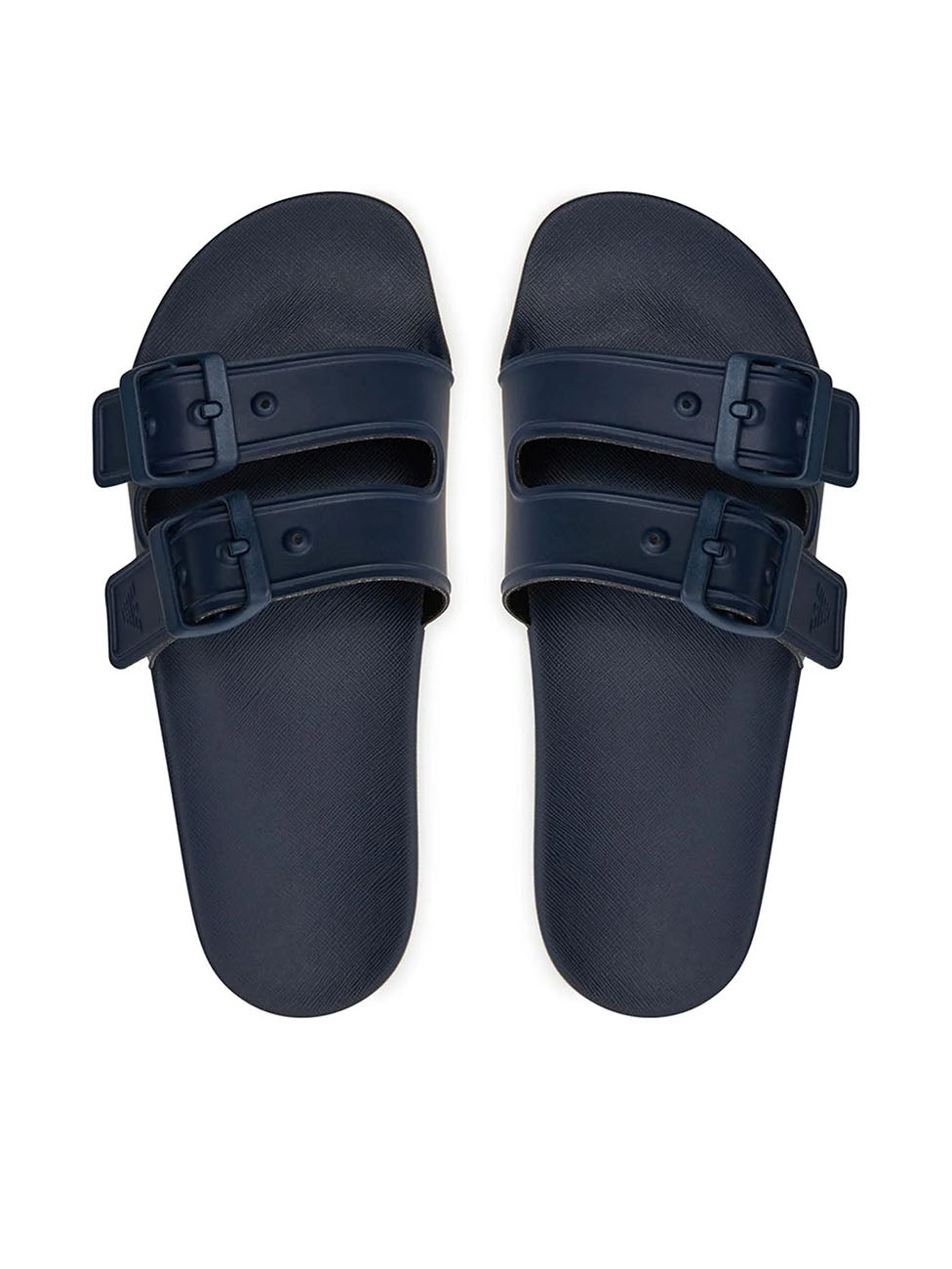 Emporio Armani Navy Double Band Rubber Slippers
