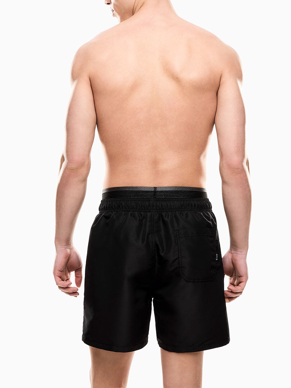 EA7 Logo Series Swim Trunks With Logo Tape