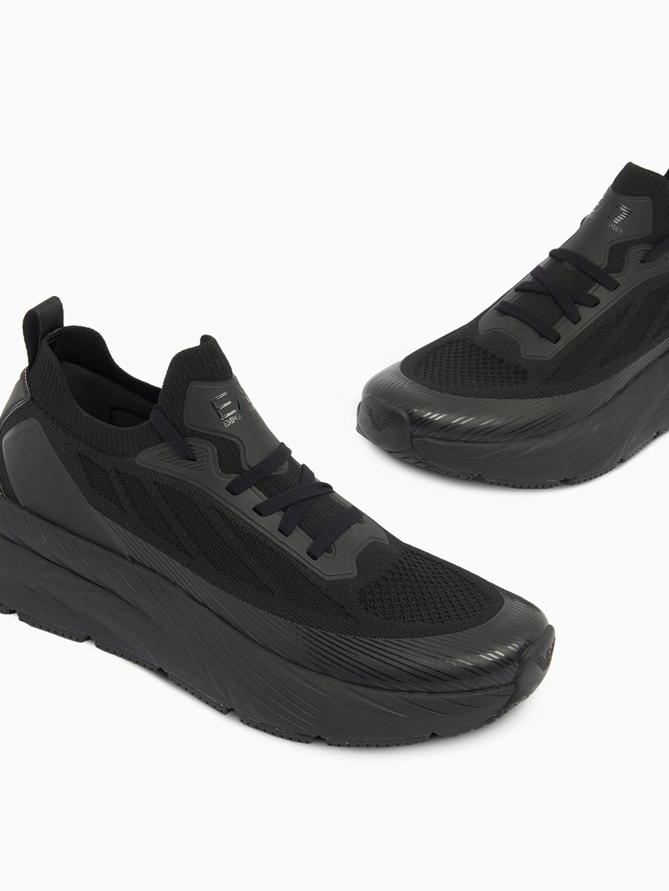 EA7 Triple Black Crusher Sonic Knit sneakers