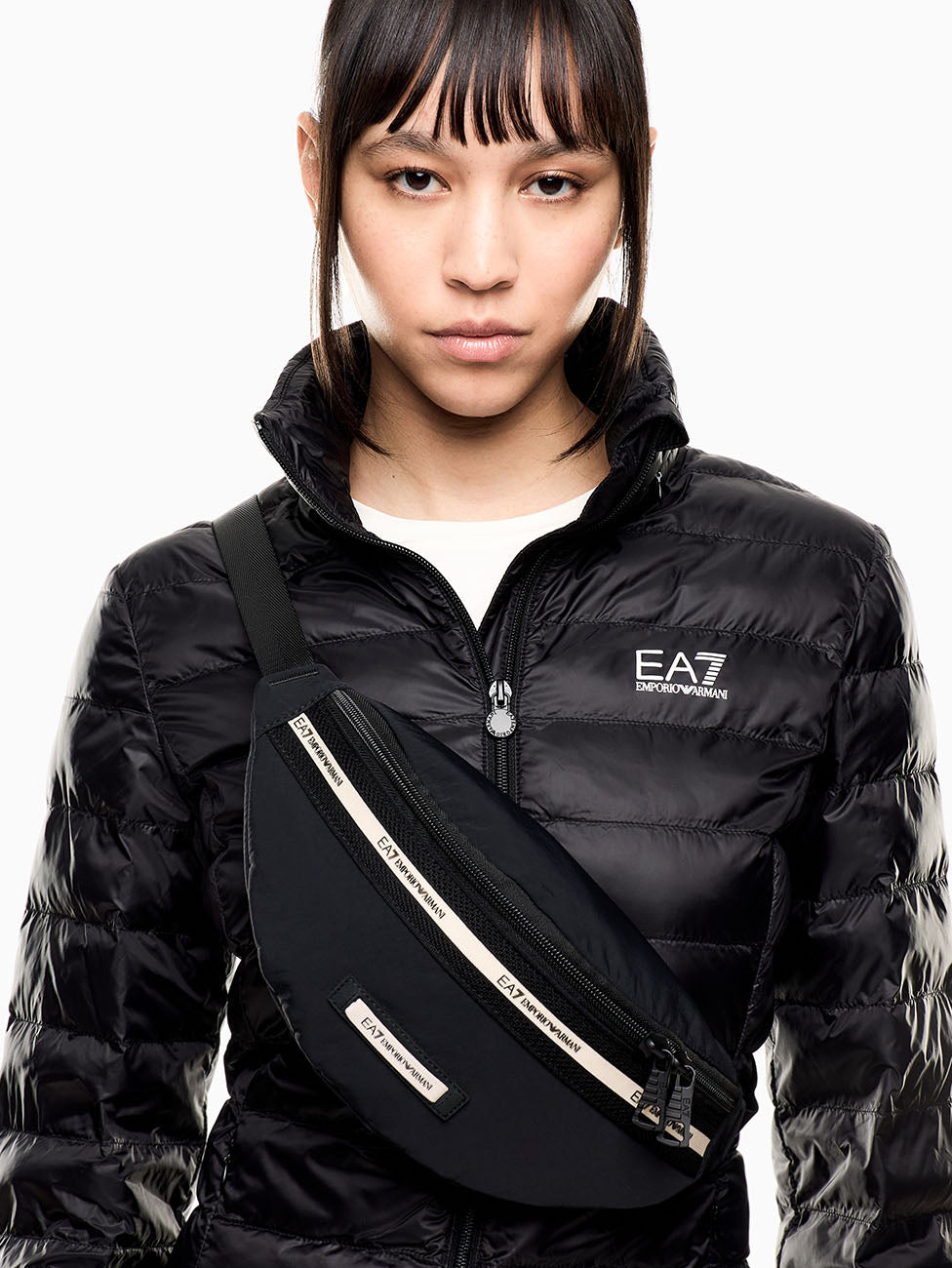 EA7 Train Logo Series Nylon Waist Bag