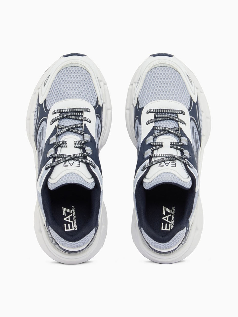 EA7 White Crave Monogram Sneakers