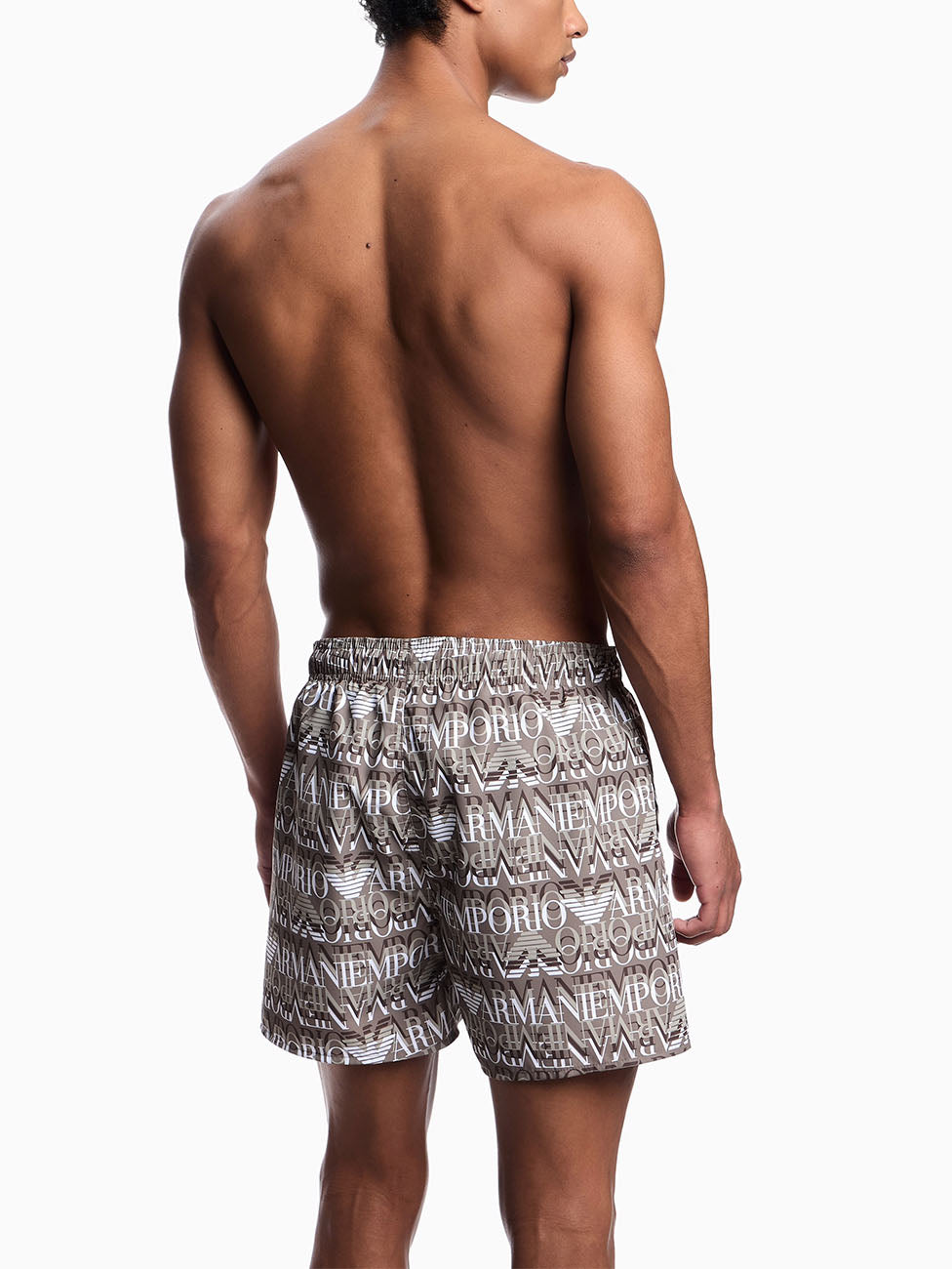Emporio Armani All-Over Logo Swim Shorts