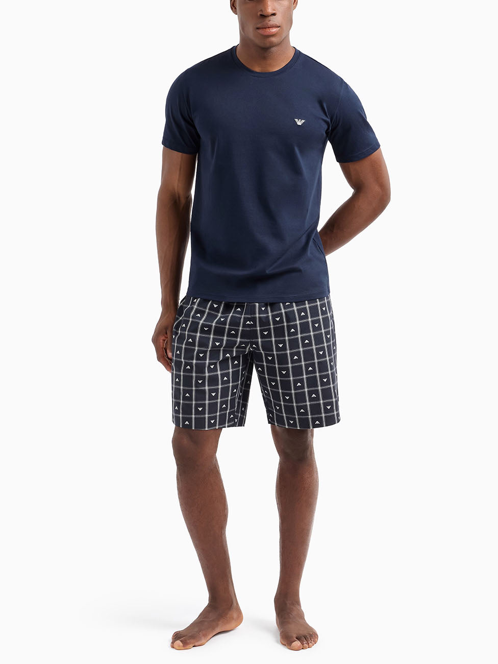 Emporio Armani All-Over Pattern Short Pyjamas