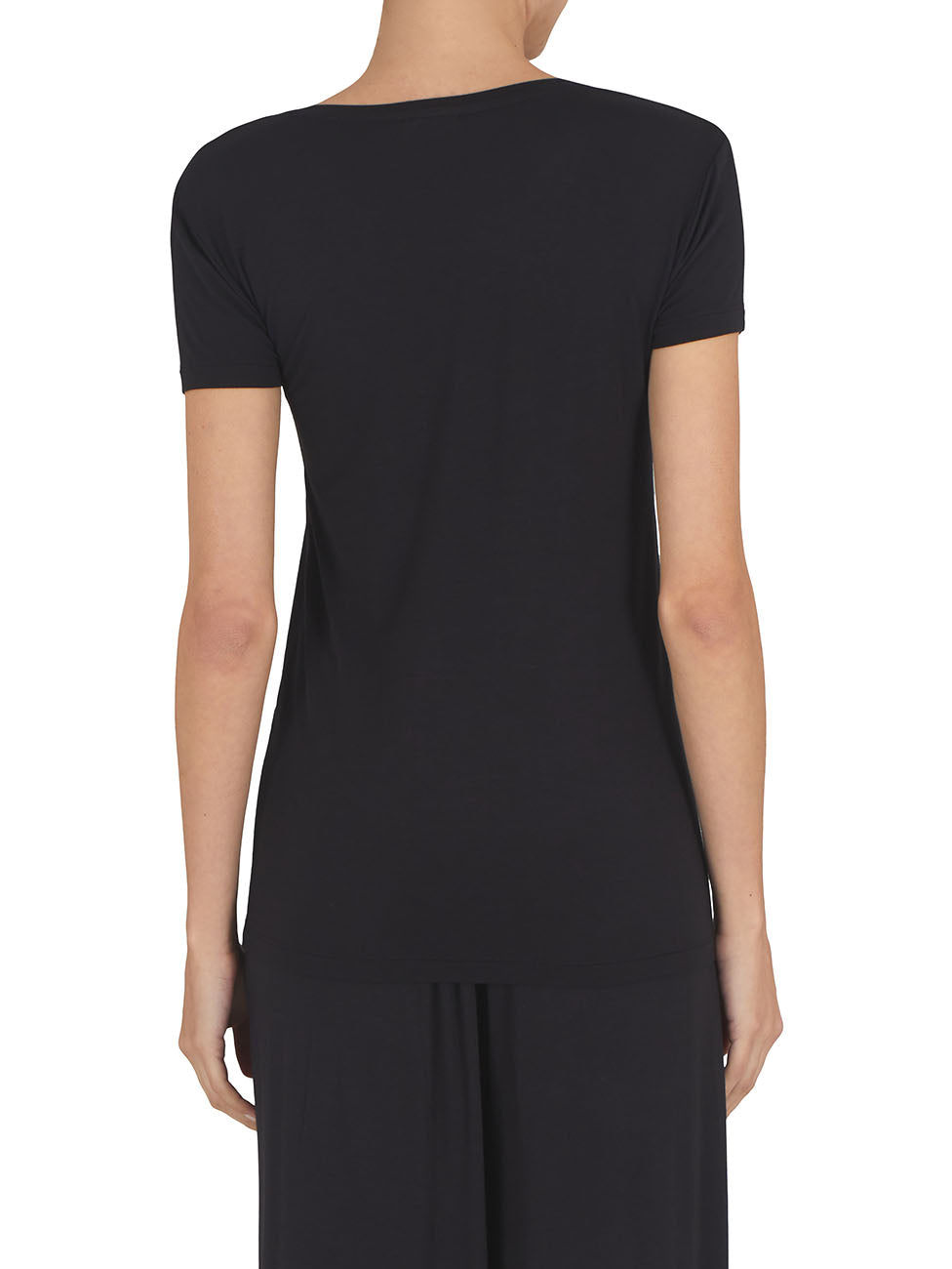 Emporio Armani Strass Logo V-neck T-Shirt