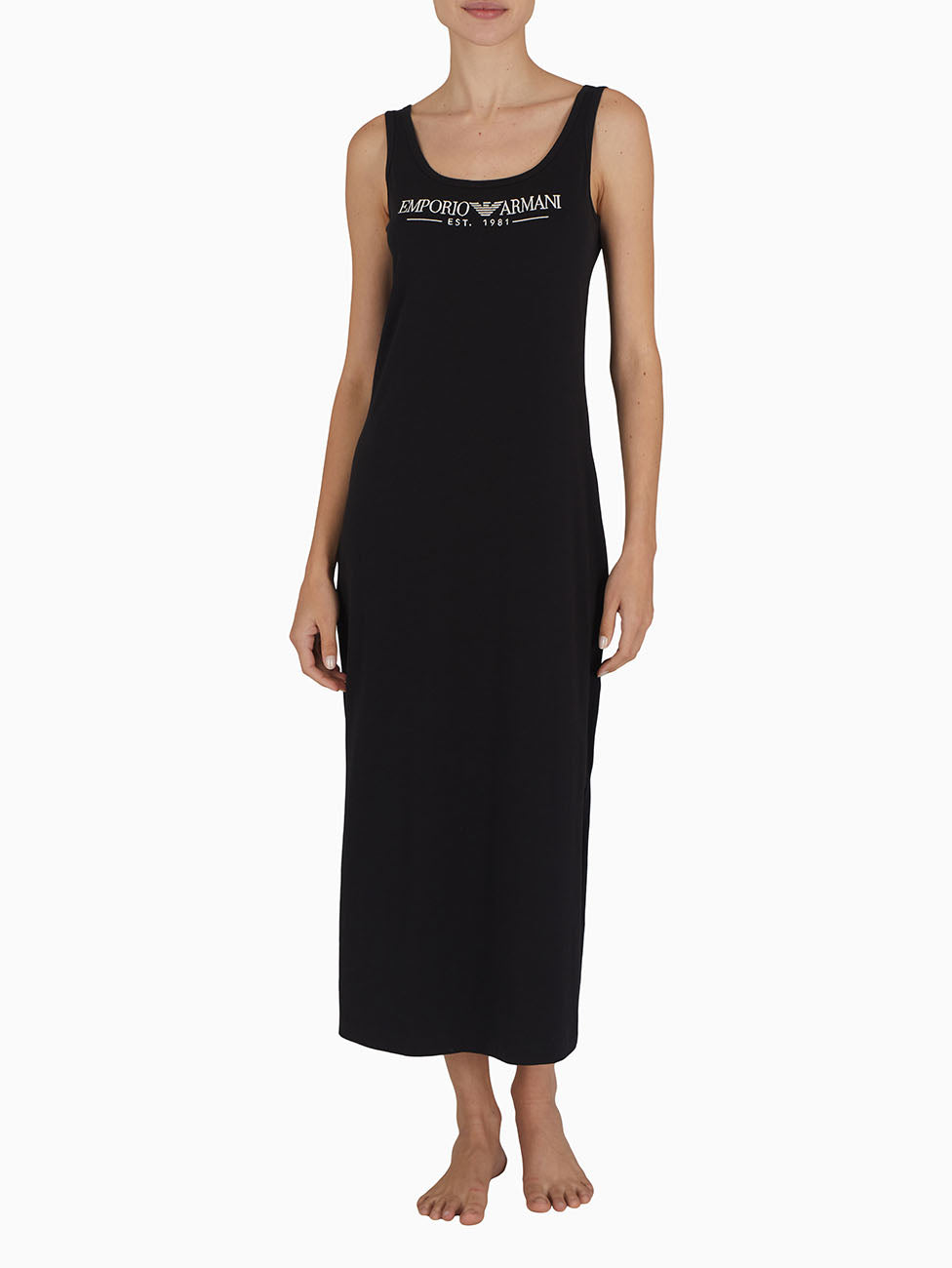 Emporio Armani Logo Print Strapless Nightdress