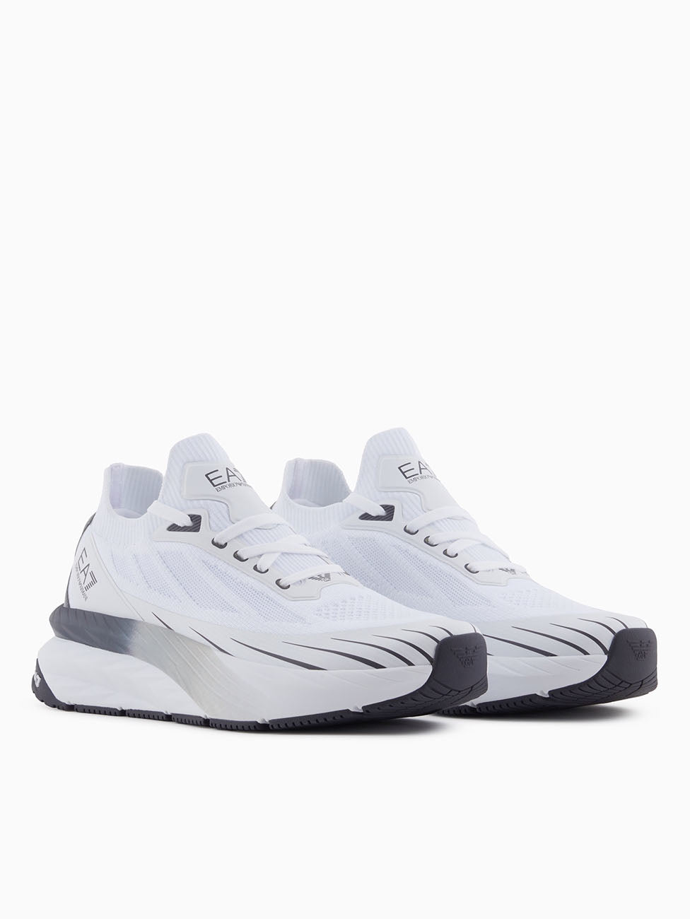 EA7 Black & Grey Crusher Sonic Knit Sneakers