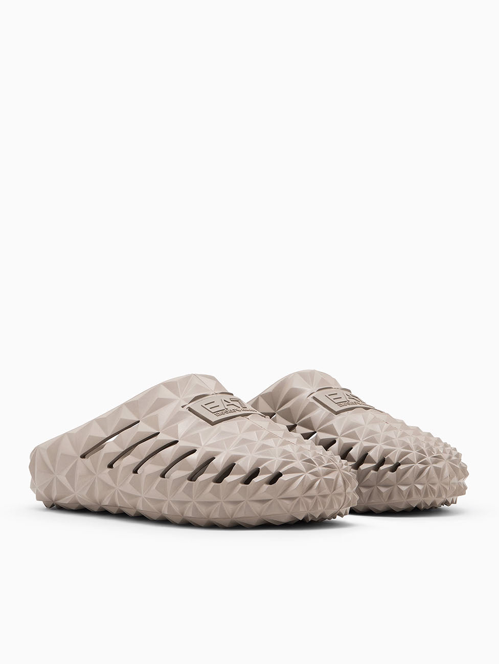 EA7 Cobbelstone Three-Dimensional Geometric Motif Slippers