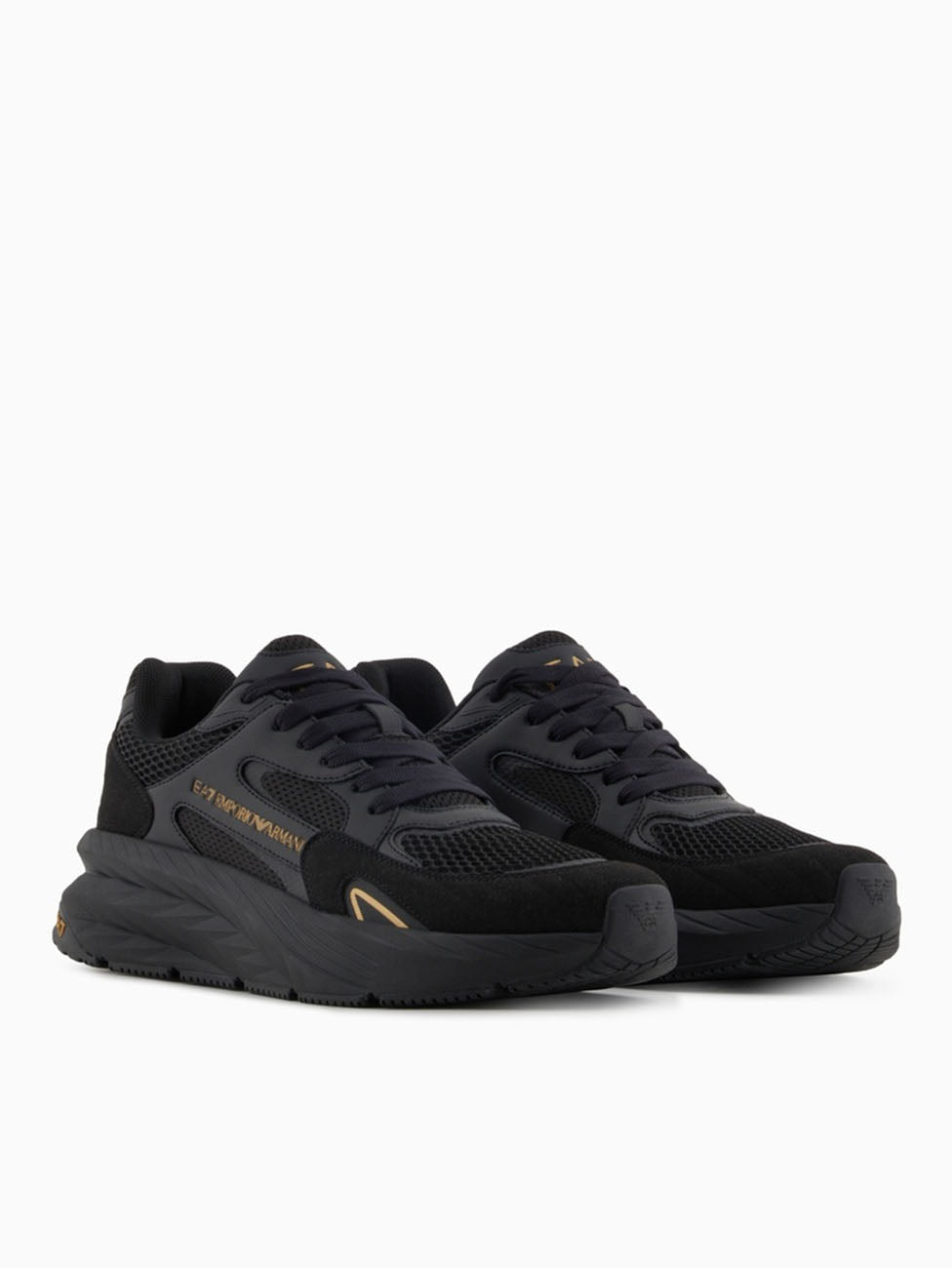 EA7 Black & Gold Crusher Sonic Sneakers