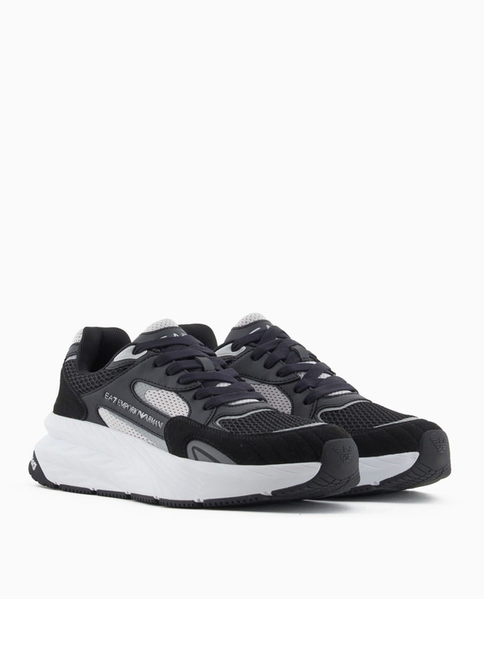 EA7 Black & Silver Crusher Sonic Sneakers